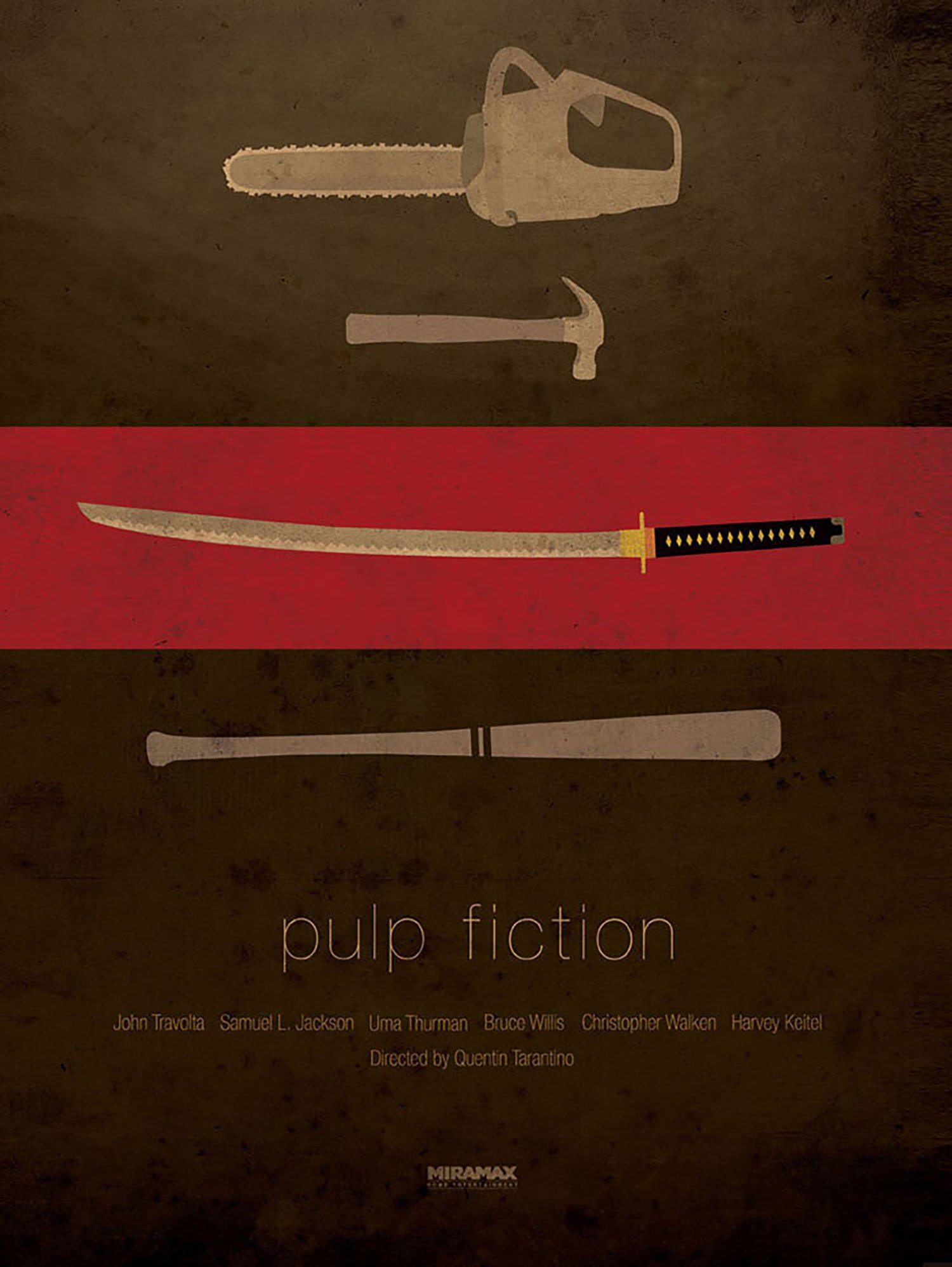Fan made movie poster for Pulp Fiction by Ibraheem Youssef.