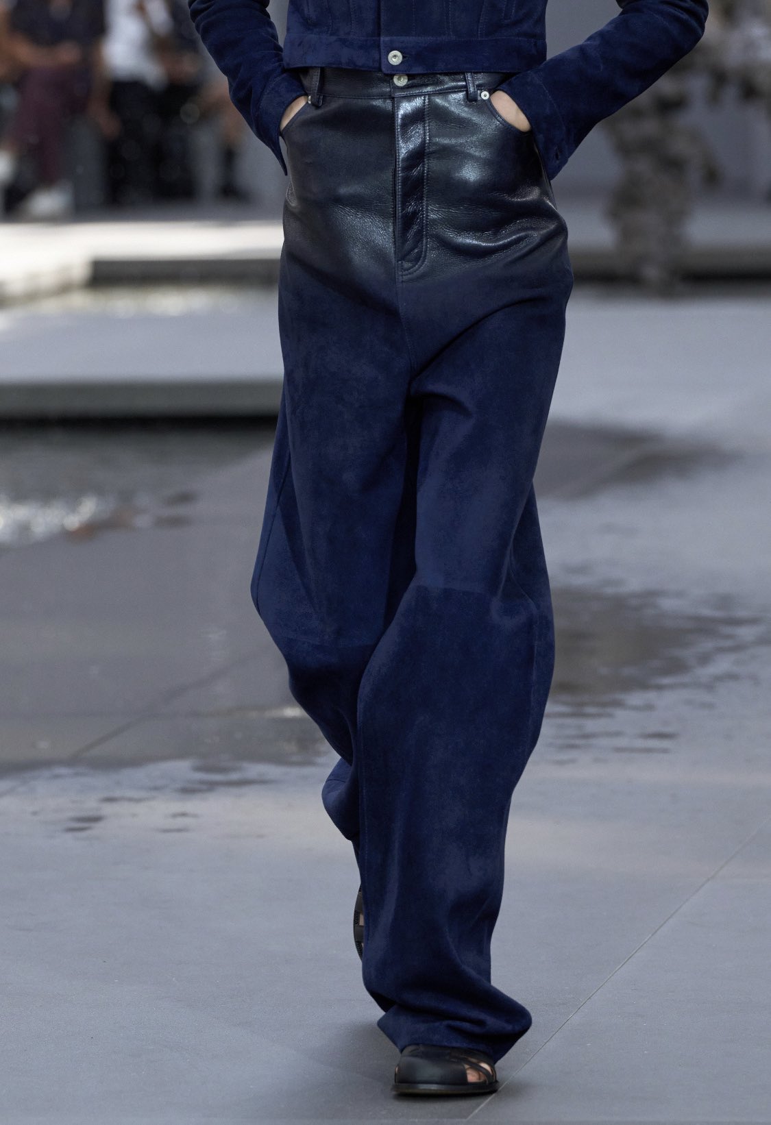 Gradient Leather Pants by Loewe